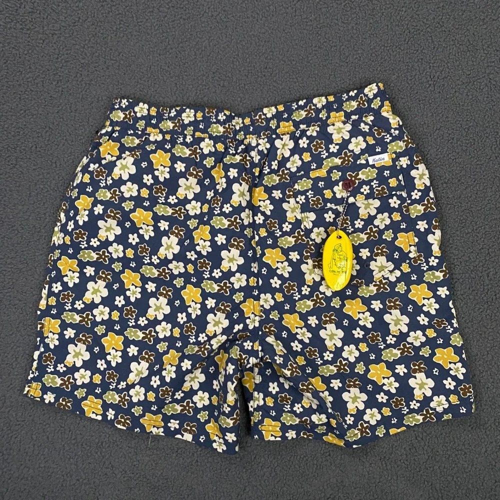Katin Poolside Volley Swim Shorts Mens Small Floral Mesh Lined Trunks NWOT